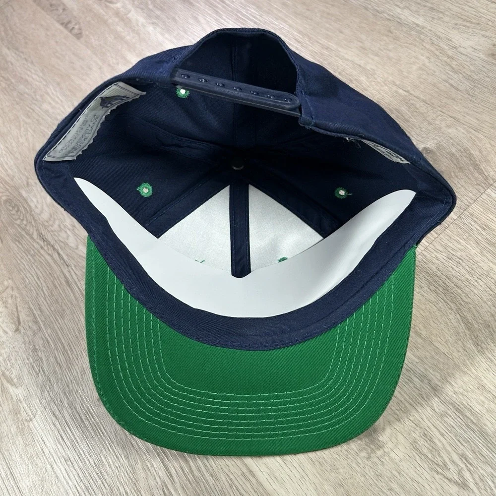 VTG Notre Dame Fighting Snapback Hat College Youngan Blue Green Cap - Picture 3 of 9